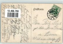 49324 W4520 Melle , Wiehengeb 1911 Gebrauchsspuren Mühlenstraße Meller-Bank Emailleschilder