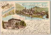 69151 W6903 Neckargemünd 1899 Gebrauchsspuren Lithographie Hotel Kredell Neckar