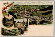 78727 W7238 Oberndorf am Neckar Lithographie Marktplatz Gasthaus Schützenhaus