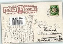 W8000 München Ausstellung 1908 sign Moos C. Nr 184 Kunstgeschichte München