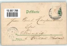 39288 O3270 Burg b Magdeburg 1901 Gebrauchsspuren Lithographie Kreishaus Breiteweg
