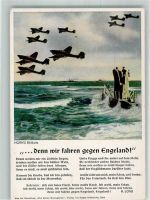 U.Boot Kampfflieger Horns Postkarten : denn wir fahren gegen England Nr. 1940/2 Propaganda WK II