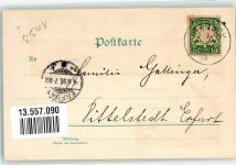 91180 W8548 Heideck , Mittelfr 1898 Lithographie Rathaus Marktplatz