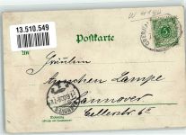47574 W4180 Goch 1900 Lithographie Rathaus Steinthor Kirche Bahnpoststempel