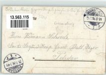 38100 W3300 Braunschweig 1906 Gebrauchsspuren Lithographie Gasthaus Nussberg Berner-Denkmal Olfermann-Denkmal Ort handschriftlich