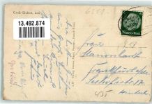 35325 W6315 Groß-Eichen - Gasthaus Faust Emailleschilder Molkerei Schule Bahnpoststempel