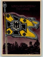 Nr. 9 Fahnen und Standarten der Wehrmacht Nachrichten Truppe von Gottfried Klein Fahne / Standarte WK II BOAKC