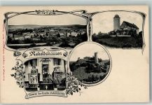 36286 W6431 Raboldshausen , Hess - Schloss Neuenstein Burgruine Wallenstein Altaransicht der Dorfkirche