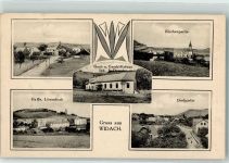 Vrchlabi Hohenelbe Gebrauchsspuren Widach Gast- u. Geschäftshaus Fa.Br. Löwenbach