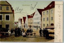 87727 W8943 Babenhausen , Schwab 1910 - Hauptstraße Marktszene