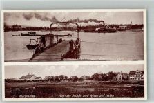 64579 W6084 Gernsheim , Rhein - Rhein-Fähre Mainzer Strasse Malzfabrik Bahnpoststempel