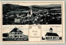 94541 W8351 Grattersdorf 1921 Gebrauchsspuren Filialkirche Roggersing Pfarrhof Pfarrkirche St. Ägidius