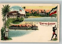 1900 BOAKC Gruss aus Haus 1 und 2 und Haus 5 Lithographie