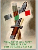 Roma Rom Italien Erste Ausstellung italienischer Künstler in Uniform 1942 Propaganda WK II