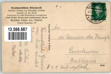 50389 W5047 Wesseling , Rheinl Gebrauchsspuren Hochwasserkatastrophe 1924 Gasthaus Rheinbeck 2x Reisnagelloch