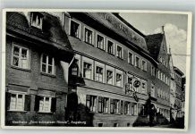 86150 W8900 Augsburg , Bay Foto AK WK II Gasthaus zum schwarzen Rössle