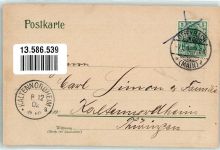 63065 W6050 Offenbach am Main 1902 Lithographie Altes Schloss Ludwigstrasse Main Hafen