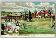87435 W8960 Mariaberg , Allgäu 1908 Künstlerkarte Posthilfstelle Mariaberg Hotel-Garten Kapelle