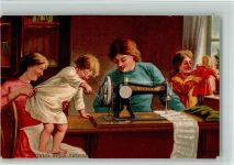 Singer Werbung in russisch Lithographie Nähmaschine BOAKC