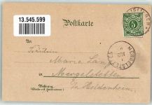73312 W7340 Geislingen an der Steige 1897 Lithographie Rathaus Kaiser Wilhelm Denkmal