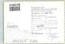 52349 W5160 Düren , Rheinl Foto AK Fliegeraufnahme Fabrik Ort handschriftlich