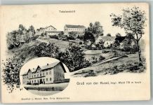 94469 W8351 Schaufling 1911 Künstlerkarte sign. Eugen Felle Isny Gasthaus z. Rusel