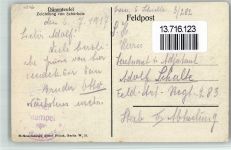 WK I DerTeufel sitzt auf dem Torpedo , Dünenteufel sign. Schürholz Waffe BOAKC