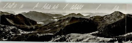 87549 W8977 Rottach , Allgäu Klapp AK 3-fach Blick auf die Zentralalpen Wallbergbahn