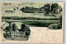 49214 W4502 Bad Rothenfelde 1902 Lithographie Hotel Lindenhof Neues Gradirwerk Frankfurter Straße