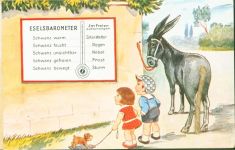 Eselsbarometer applikation Echter eingeklebter Bindfaden Kinder Spielzeug Nachziehhund Esel