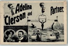 Zirkus Adelina Clerson u. Partner Akrobatik Kombinations-Akt Artist 1912