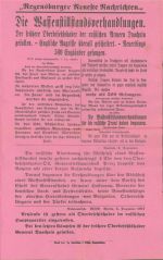 W8400 Regensburg Flugblatt Waffenstillstandsverhandlungen Neueste Nachrichten 4. Dezember 1917 WK I KEINE AK