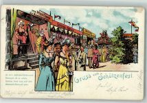 Jahrmarktrummel Riesenjungfrau Gruss vom Schützenfest 1906