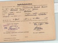 W6312 Laubach , Hess Jagderlaubnisschein von 1960 Jagd KEINE AK