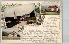 5084 Großgmain 1903 Foto AK Gasthaus Vöttler