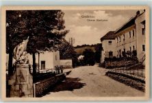 94481 W8352 Grafenau , Niederbay - Oberer Stadtplatz Brunnenfiguren Strommast