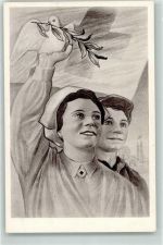 Prag Praha Sjezd CS. Cerveneho Krize Politik Friedenstaube Motiv Tschechien 1951