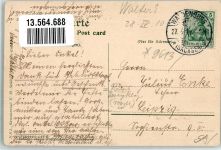 08396 O9611 Waldenburg , Sachs 1910 - Bismarckstraße