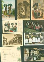 Lot mit 17 AK Trachten Elsass Kleinposten bis 20
