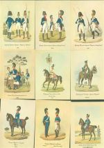 76437 W7550 Rastatt Lot mit 28 AK Wehrgesch. Museum Badische Uniformen Originalumschlag Serie
