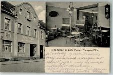 19309 O2805 Lenzen Elbe 1916 Foto AK Bäckerei-Cafe Ernst Sauer Kaffeestube