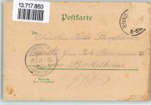 55626 W6575 Bundenbach 1906 BOAKC Lithographie Gasthaus Gräf Kirche