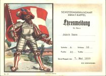 Ebnat-Kappel Ehrenmeldung 1950 Schützenfest KEINE AK