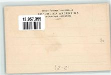 Ottmar Zieher Briefmarkenabbildung Wappen Motiv Argentinien Lithographie
