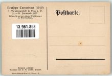 4020 Linz 1922 Künstlerkarte 1. Bundesturnfest Aufmarsch z.d. allgem. Freiübungen i. Gewittersturm