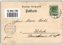 18258 O2625 Schwaan 1898 Gebrauchsspuren Gruss Kirche