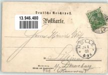 68100 Mulhouse Mülhausen 1900 Gebrauchsspuren Markt Markthalle Kaiser Wilhelm Kaserne Theater Kutsche Gruss Blumen Lithographie