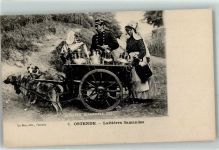 Ostende Oostende Nr. 8 Laitieres flamandes Polizei Kontrolle AK Hundekarren 1905