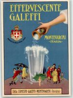 Montevarchi Effervescente Galeffi Getränkebrause Getränk alkoholfrei Werbe AK