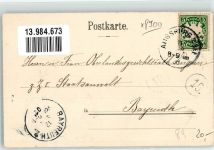 86150 W8900 Augsburg , Bay 1901 - Carolinenstraße u. Perlachturm Straßenbahn